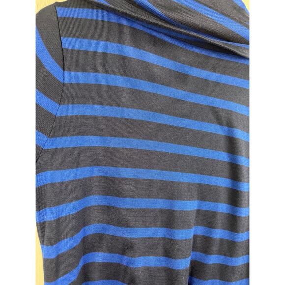 Ralph Lauren Polo Golf Blue Stripes Long Sleeve Cowl Neck Sweater Size Large - Picture 8 of 9